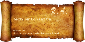 Rech Antonietta névjegykártya