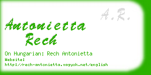 antonietta rech business card